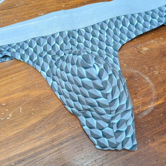 Jockey Essentials 4-Pack Cotton Stretch Men's Thong - Size Large - Picture 8 of 9